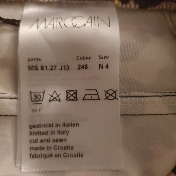 Marc Cain Crop Cheetah pants with pink and yellow N4 US 10 NWT - Picture 5 of 8